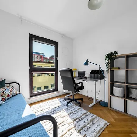 Skierniewicka - Parking, Workspace, Balcony - By Rentujemy * Varşova